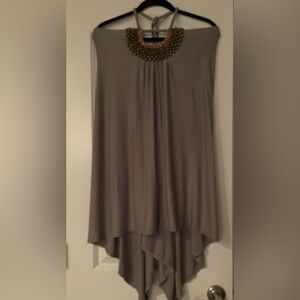 Chelsea & Violet Gray Dress with Beaded Detail Size M